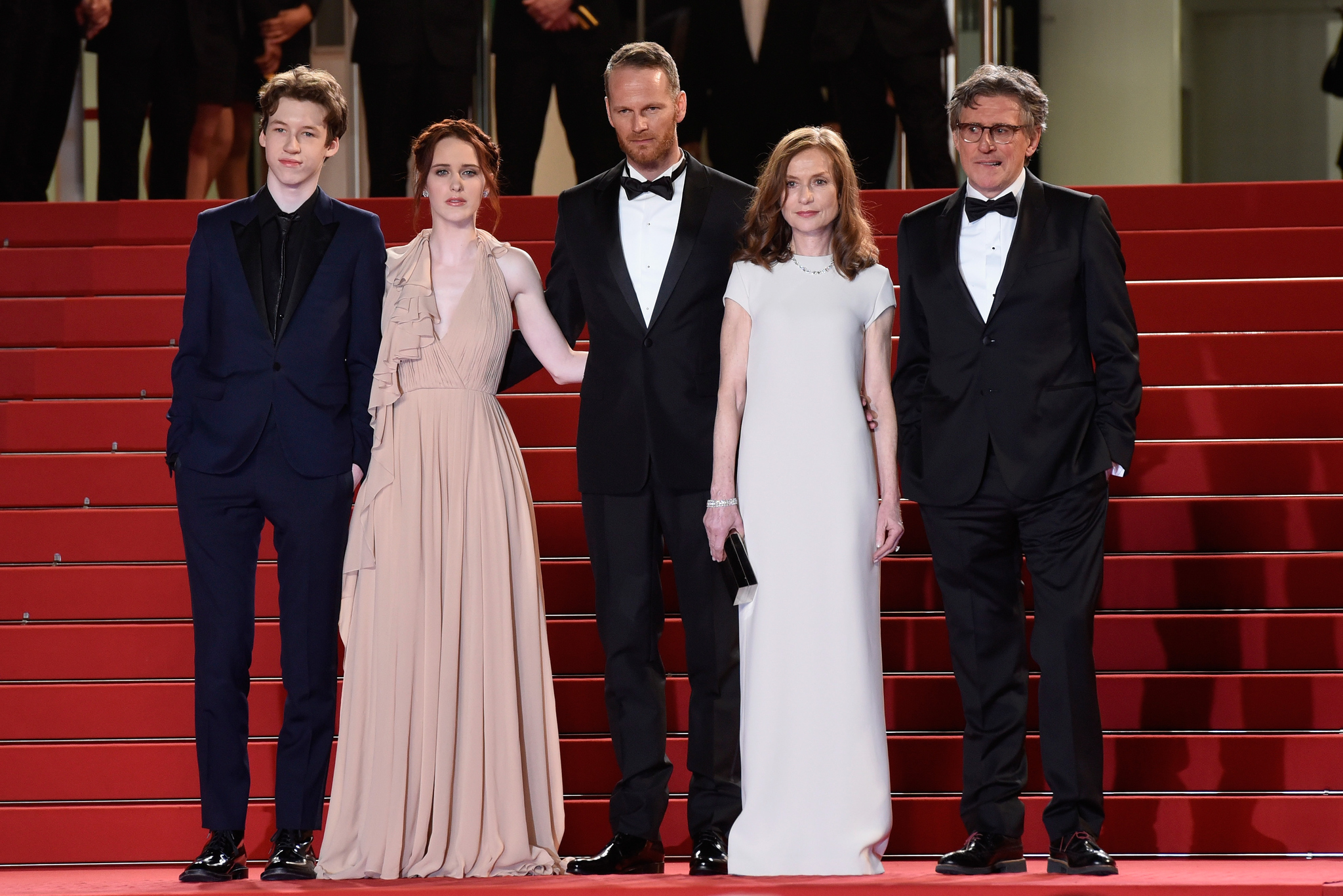 Gabriel Byrne, Isabelle Huppert, Joachim Trier, Rachel Brosnahan, Saint Laurent and Devin Druid at event of Louder Than Bombs (2015)