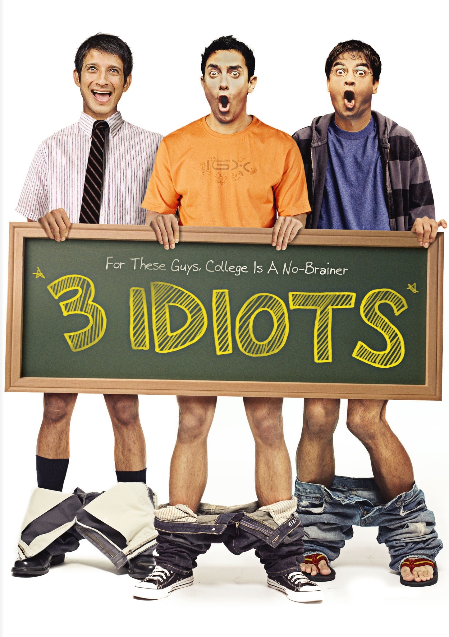 Sharman Joshi, Aamir Khan and Madhavan in 3 Idiots (2009)