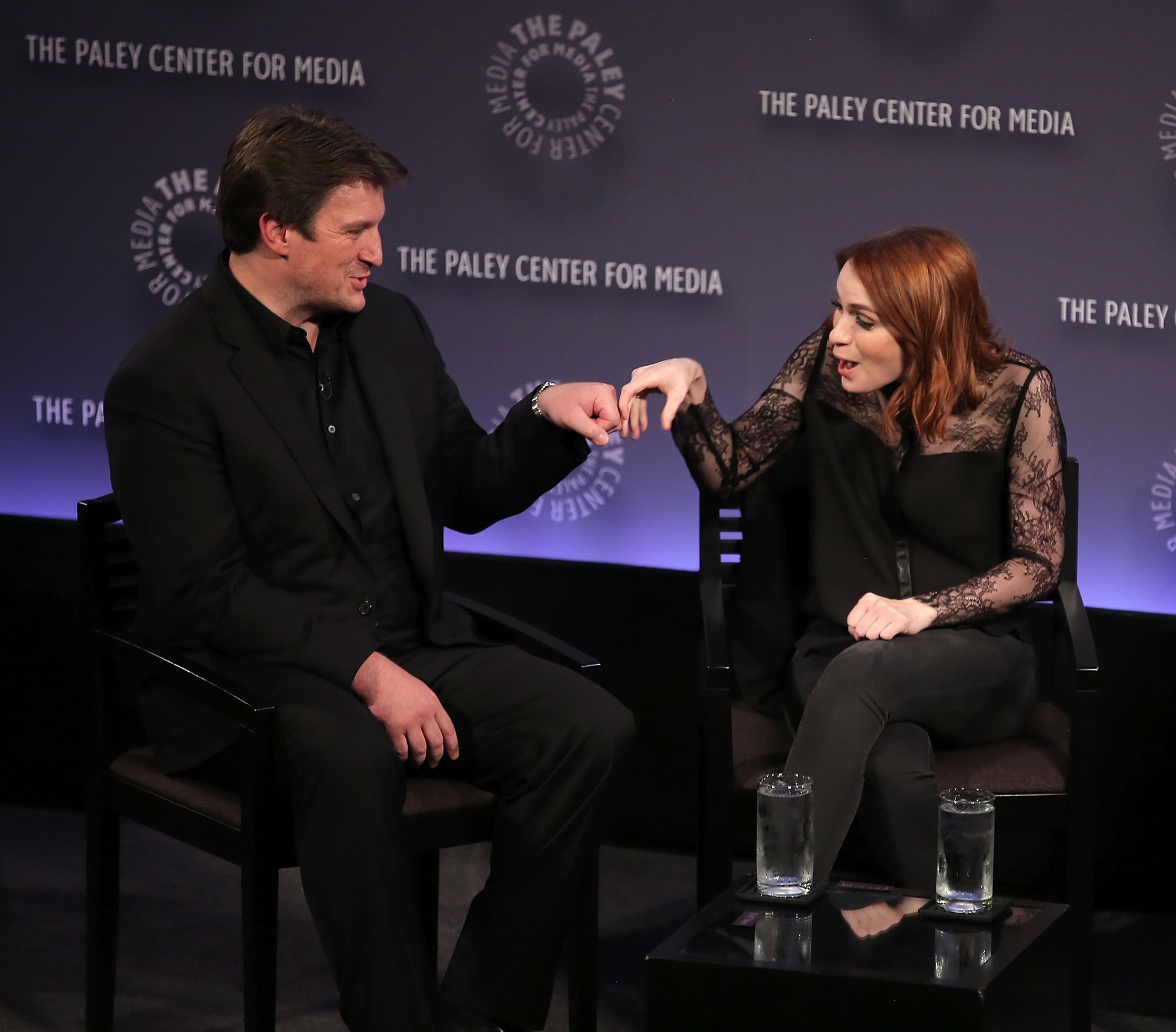 Nathan Fillion and Felicia Day at event of Dr. Horrible's Sing-Along Blog (2008)
