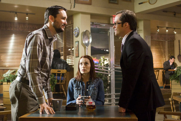 Still of Wil Wheaton, Neil Grayston and Felicia Day in Eureka (2006)