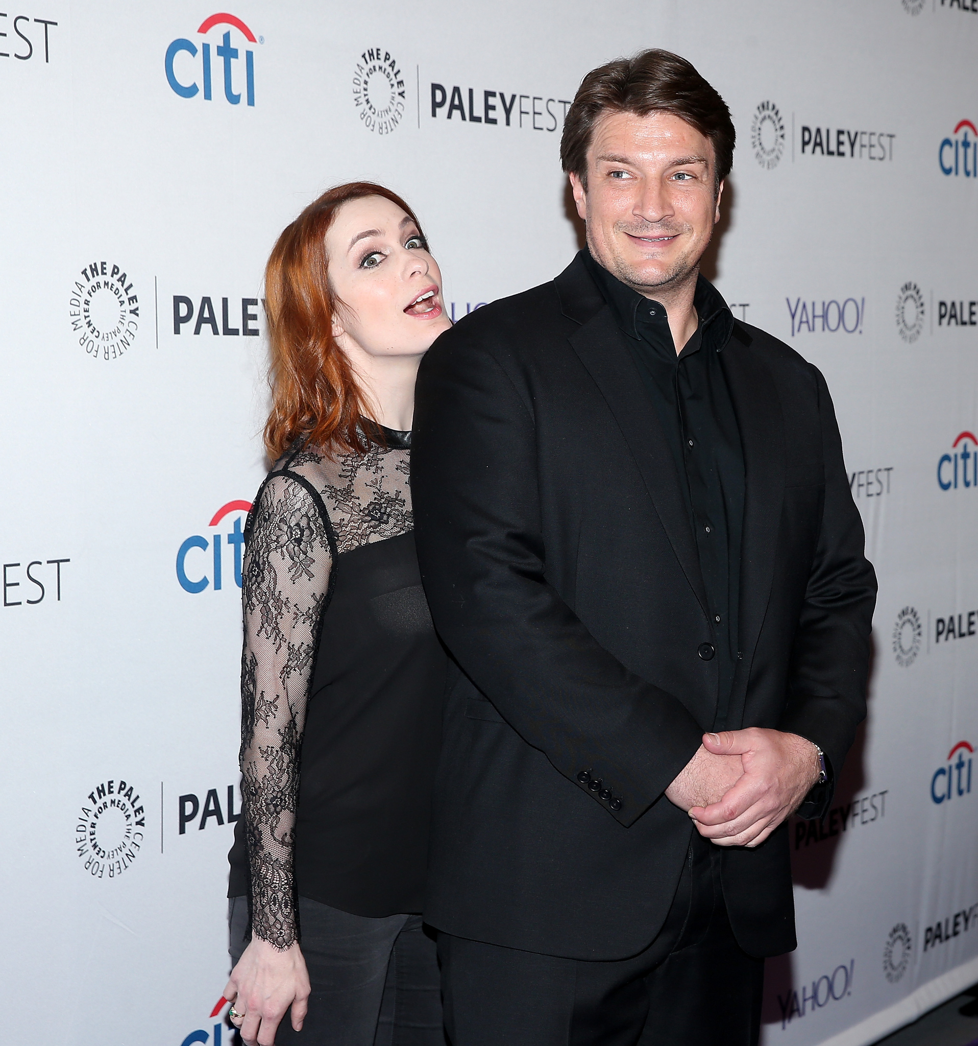 Nathan Fillion and Felicia Day at event of Dr. Horrible's Sing-Along Blog (2008)