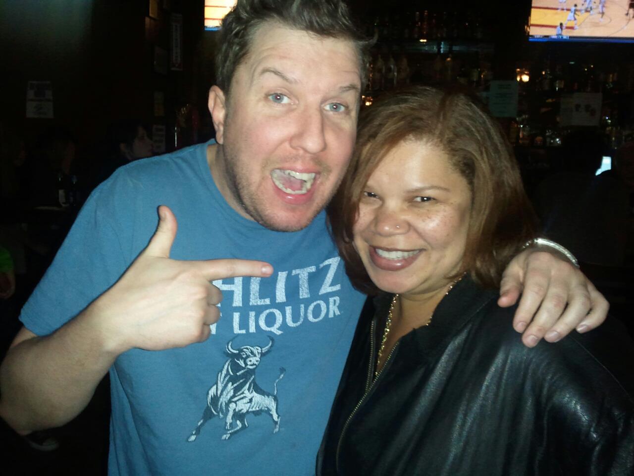 With 30 Minutes or Less castmate Nick Swardson at Hollywood Improv.