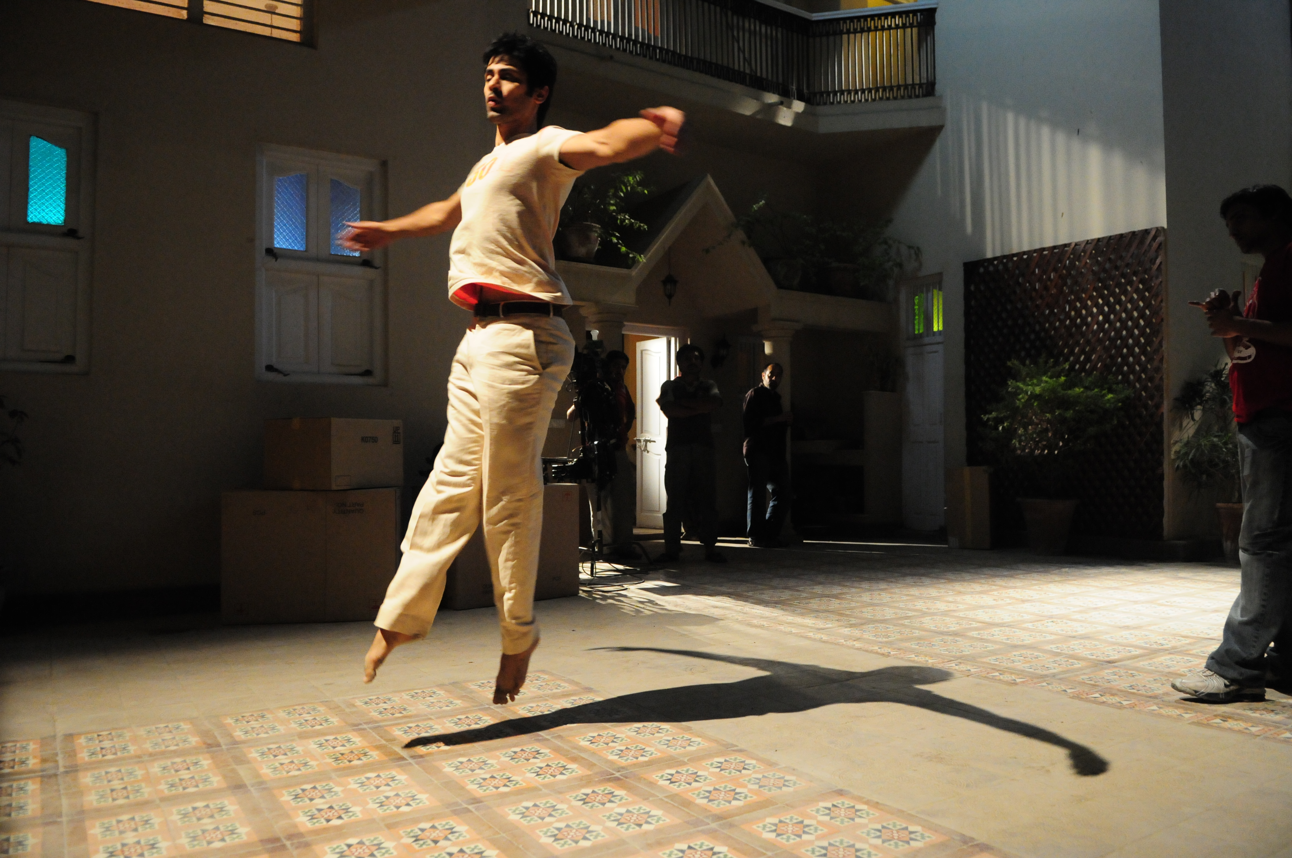Rehearsing Zeb and Haniya's 'Aitebar' choreographed by Omar Rahim, directed by Saqib Malik