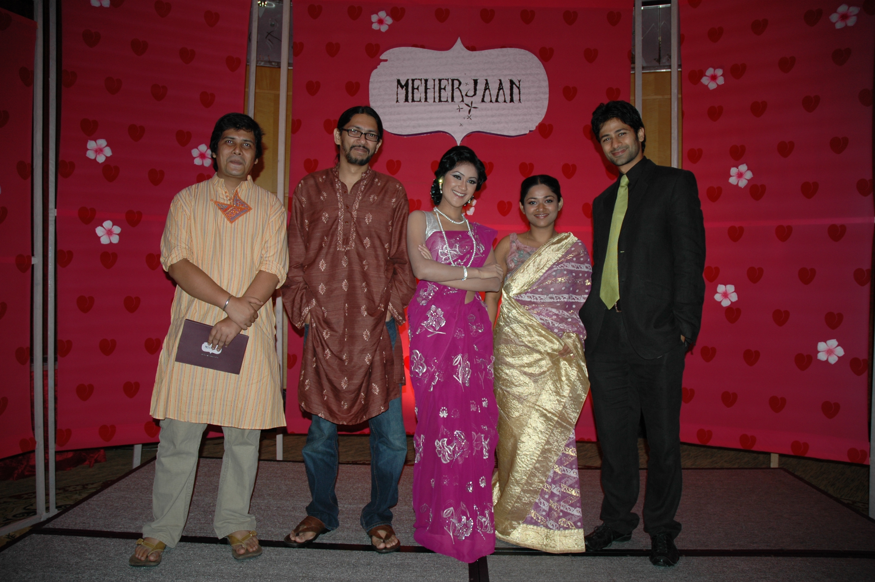 Omar Rahim with co-star Shayna Amin and Director/Producer team of Meherjaan