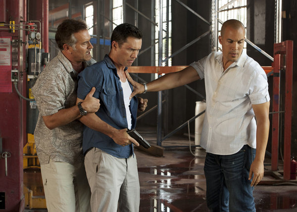 Still of Coby Bell, Bruce Campbell and Jeffrey Donovan in Vilko bilietas (2007)