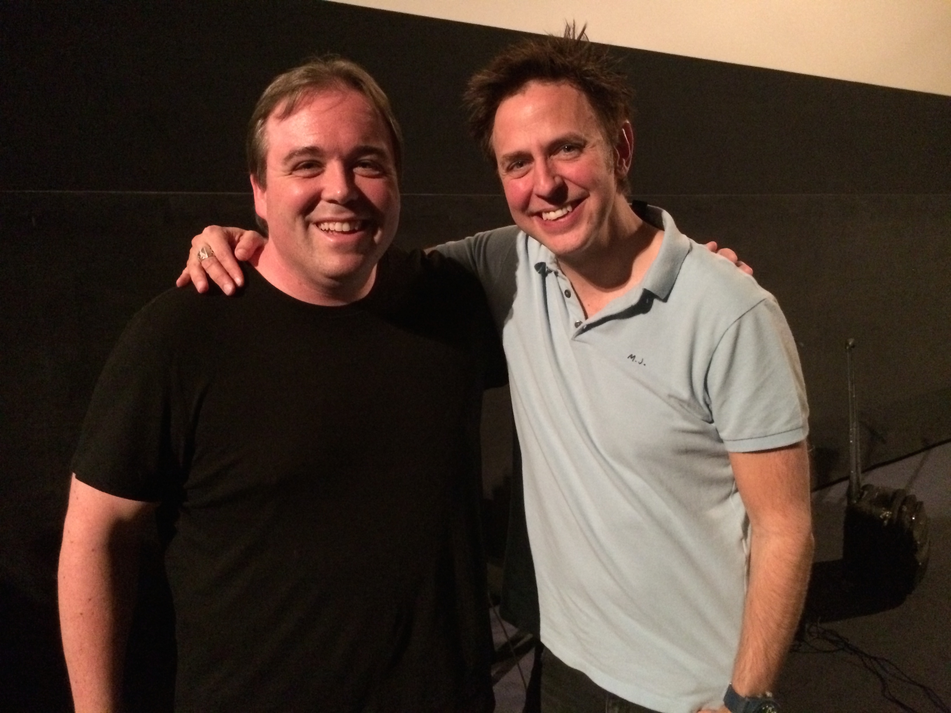 With GUARDIANS OF THE GALAXY writer-director James Gunn, at a screening of his classic film, SLITHER.