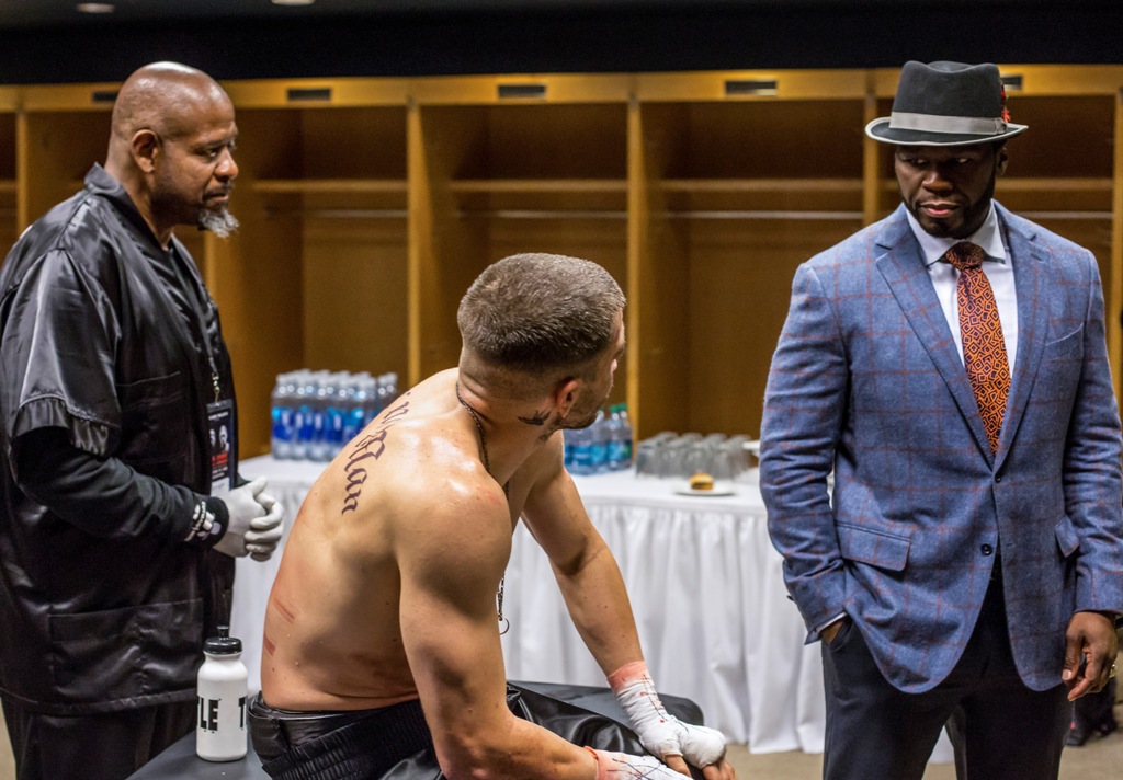 Still of Forest Whitaker, Jake Gyllenhaal and 50 Cent in Southpaw (2015)