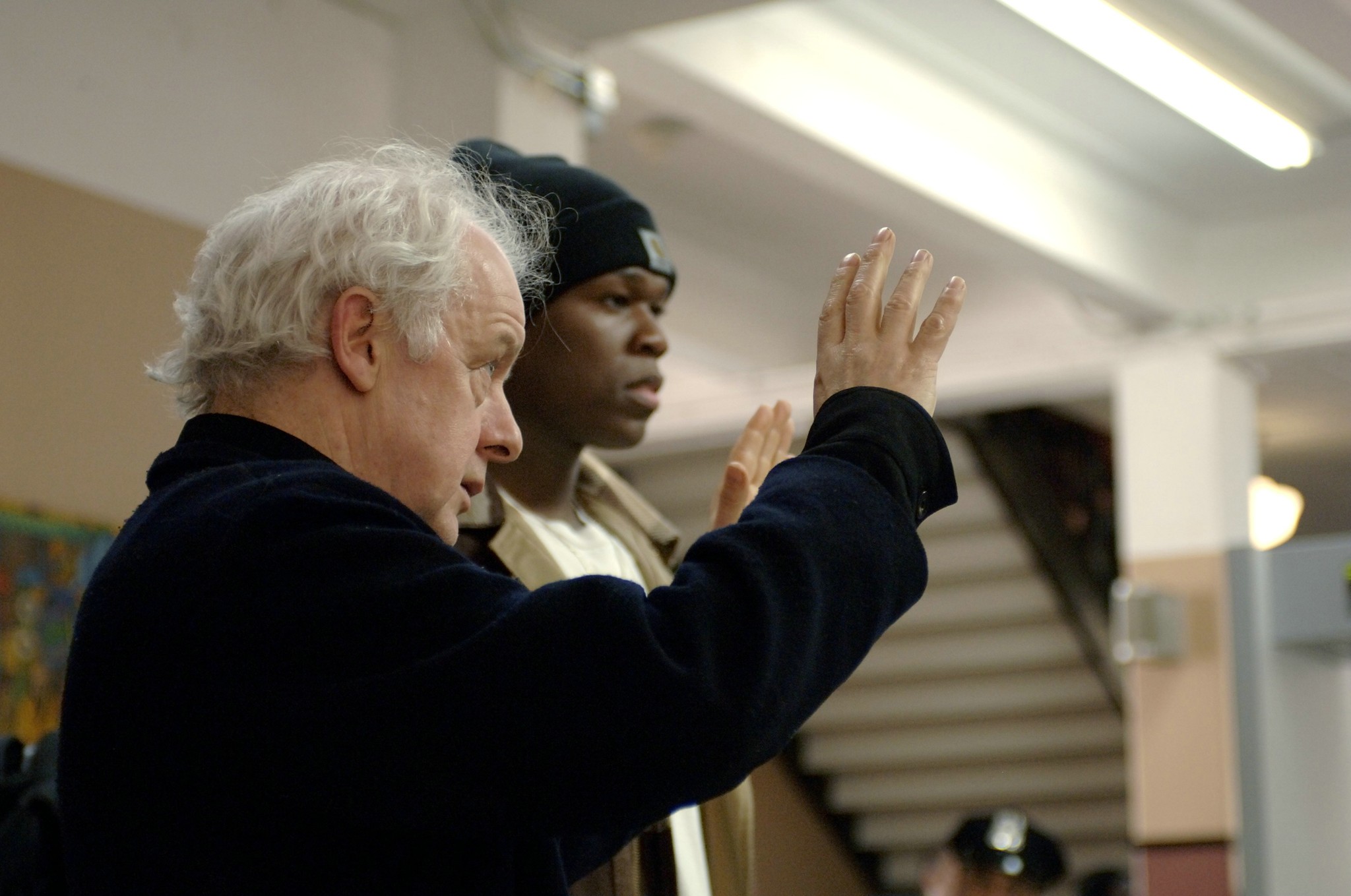 Still of Jim Sheridan and 50 Cent in Get Rich or Die Tryin' (2005)