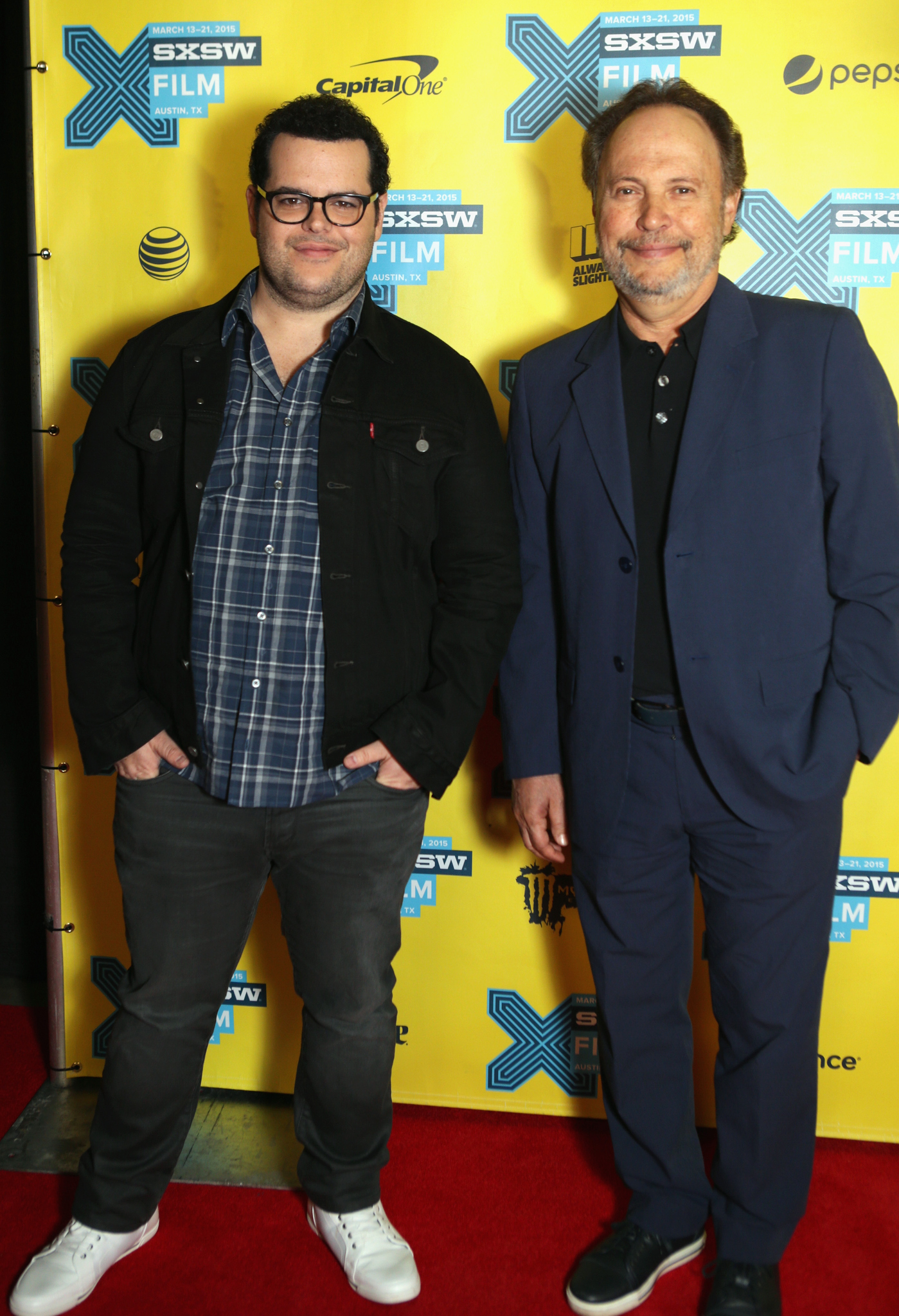 Billy Crystal and Josh Gad at event of The Comedians (2015)