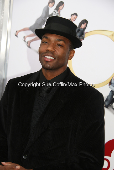 Tobias Truvillion on the carpet at Why Did I Get Married.
