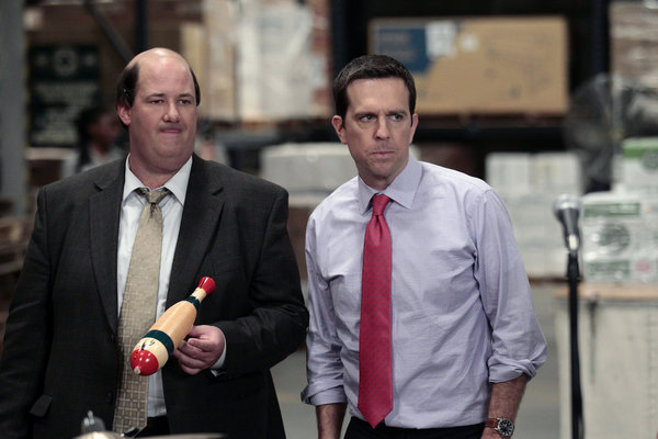 Still of Ed Helms and Brian Baumgartner in The Office (2005)