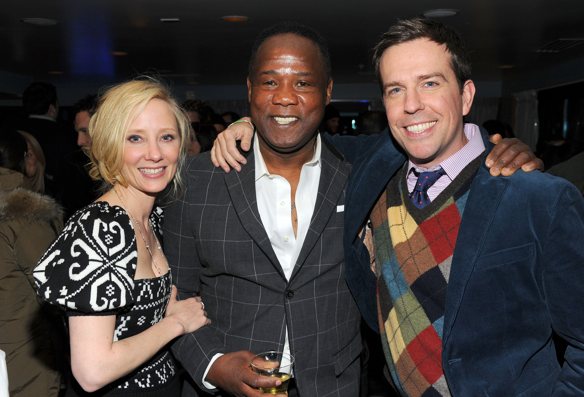 Anne Heche, Ed Helms and Isiah Whitlock at event of Cedar Rapids (2011)