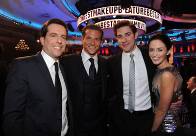 Bradley Cooper, John Krasinski, Ed Helms and Emily Blunt at event of 15th Annual Critics' Choice Movie Awards (2010)