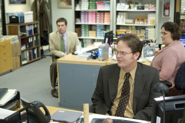 Still of Rainn Wilson and Ed Helms in The Office (2005)