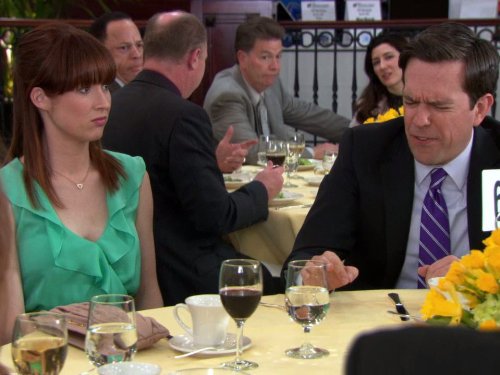 Still of Ed Helms and Ellie Kemper in The Office (2005)