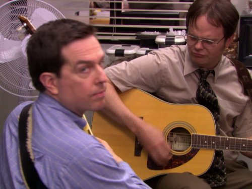 Still of Rainn Wilson and Ed Helms in The Office (2005)