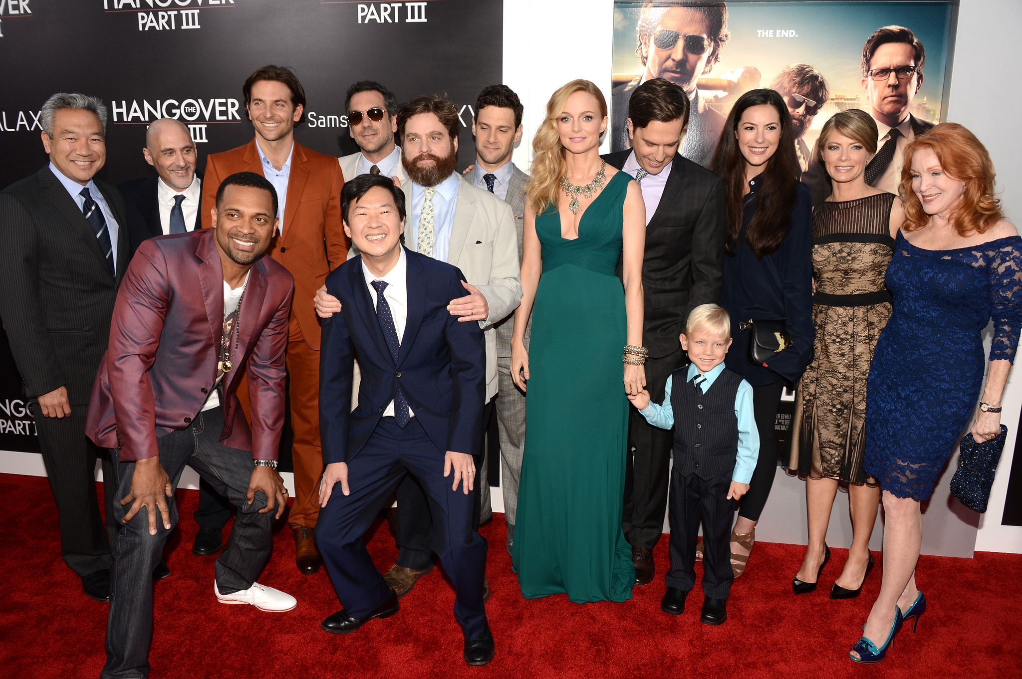 Heather Graham, Sasha Barrese, Justin Bartha, Bradley Cooper, Sondra Currie, Mike Epps, Zach Galifianakis, Ken Jeong, Todd Phillips, Jeff Robinov, Gillian Vigman, Ed Helms, Kevin Tsujihara and Grant Holmquist at event of Pagirios 3: velniai zino kur (2013)