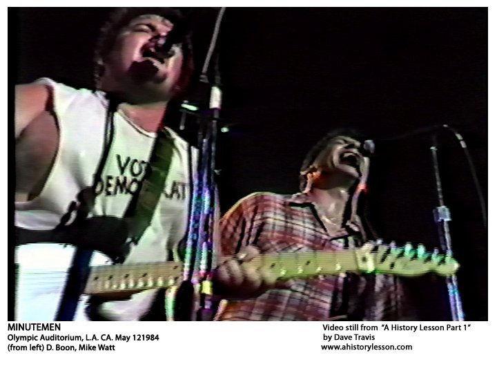 The Minutemen, Los Angeles, 1984 from (left) D Boon, Mike Watt (right)