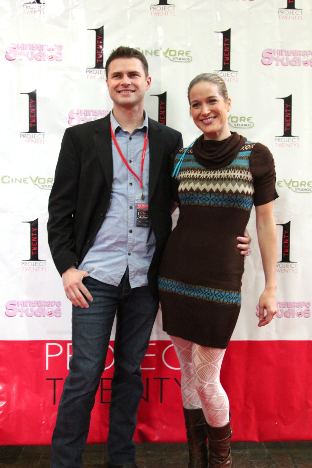 Mark Kochanowicz with Carrie Leigh Snodgrass at the 2011 Philadelphia Film & Animation Festival.