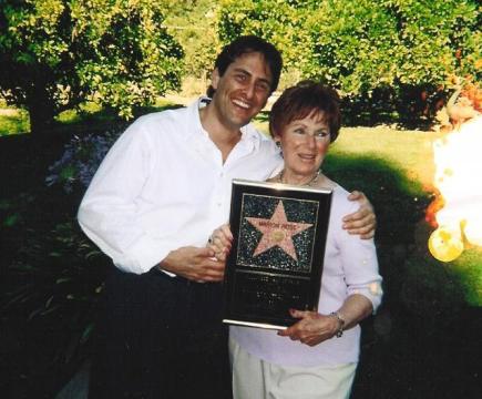 Marion Ross and Mike Macoul, post award dinner ceremony for Marion's Star on the Hollywood Walk of Fame honor.