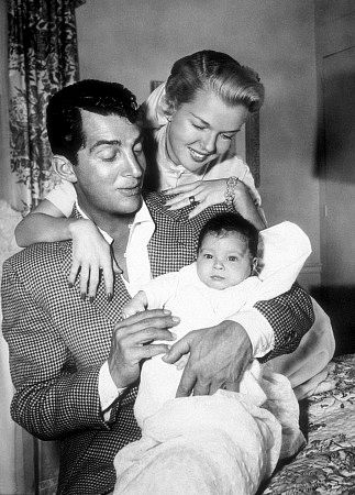 Dean Martin with wife Jeanne and son Ricci, 1954.