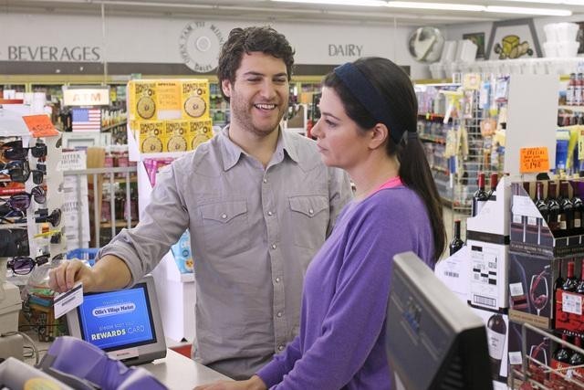Still of Adam Pally and Casey Wilson in Happy Endings (2011)