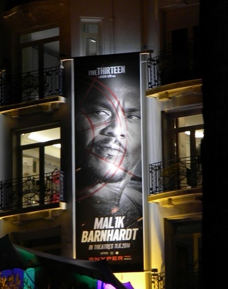 Malik Barnhardt for the movie FIVETHIRTEEN at the Martinez hotel Cannes film festival. Cannes,France