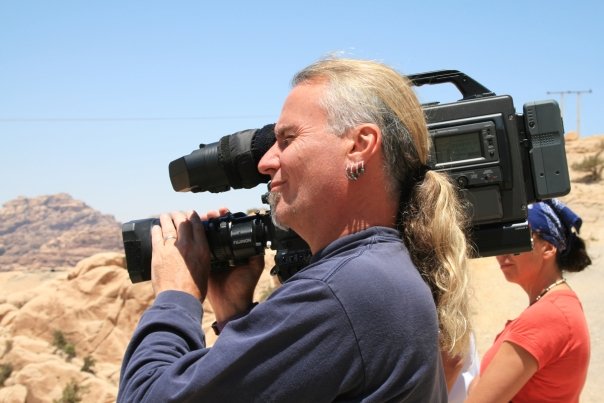 2007 Shooting BTS on Captain Abu Raed out in the desert of Jordan somewhere.