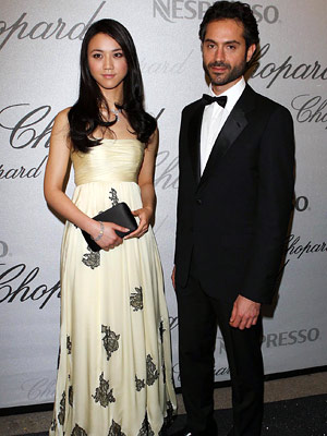 Omar Metwally and Tang Wei, recipients of the 2008 Chopard Trophy presented at the Cannes Film Festival.