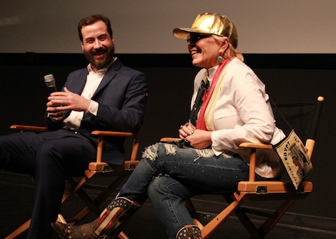 Director Eric Weinrib and Roseanne Barr take questions from the audience at the world premiere of 