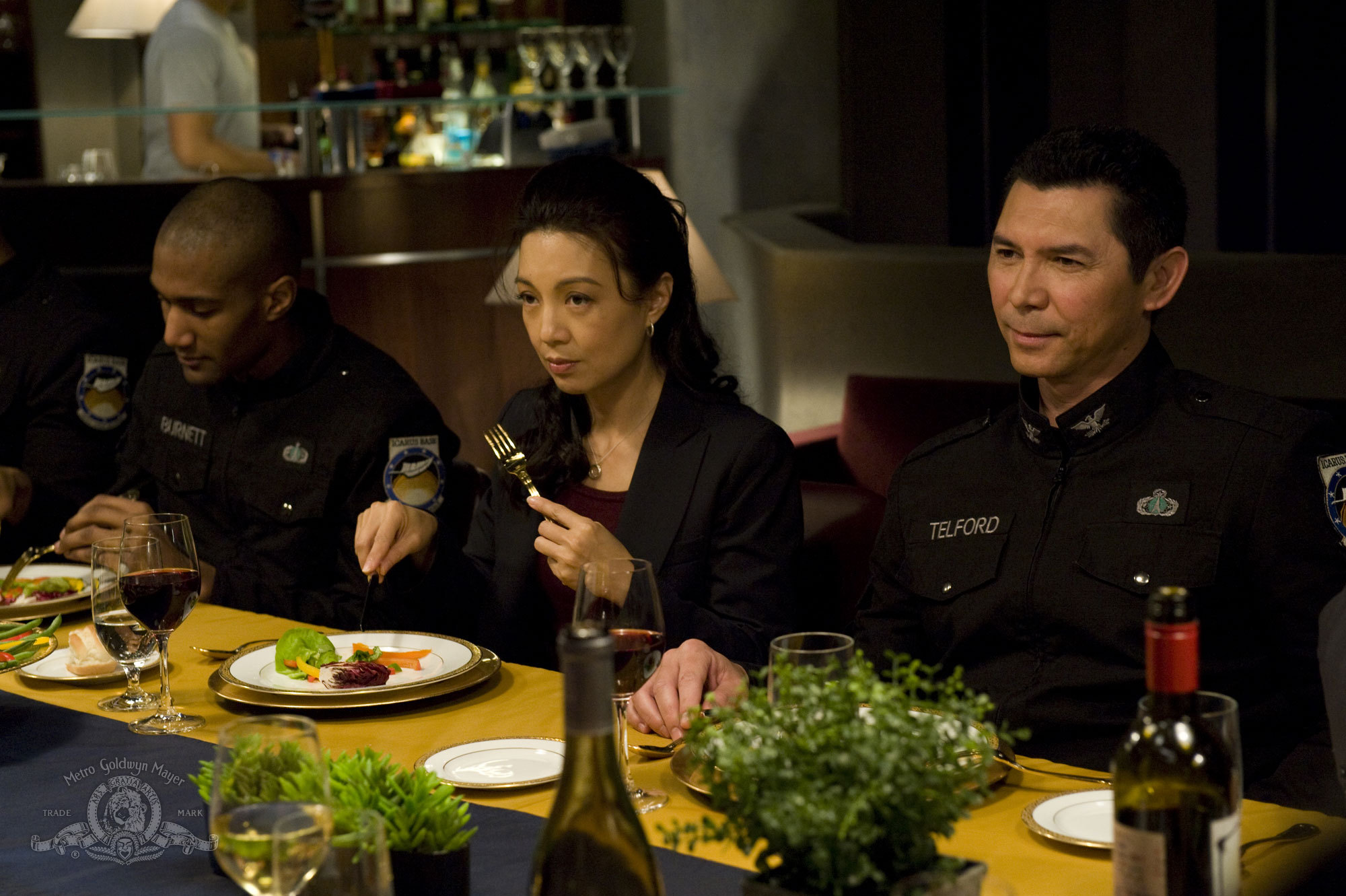 Still of Lou Diamond Phillips and Ming-Na Wen in SGU Stargate Universe (2009)