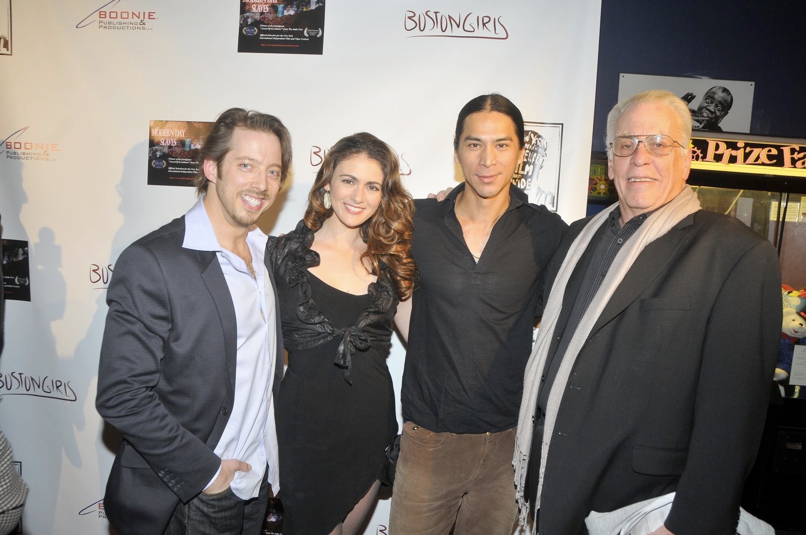 The Red Carpet for Jason's Big Problem, with some of the film's fine actors: Christopher Halladay, Brittany Palmer, Kalani Queypo and William Dennis Hunt.