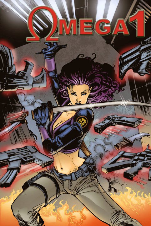 Alina Andrei as the comic book heroine 'OMEGA 1' - now a motion comic App available on the Apple Network!
