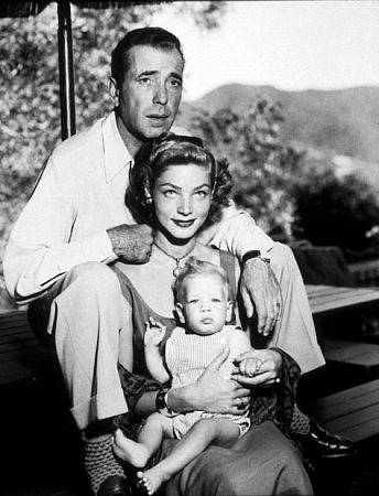 Humphrey Bogart, Lauren Bacall, and their son, Stephen, circa 1949.