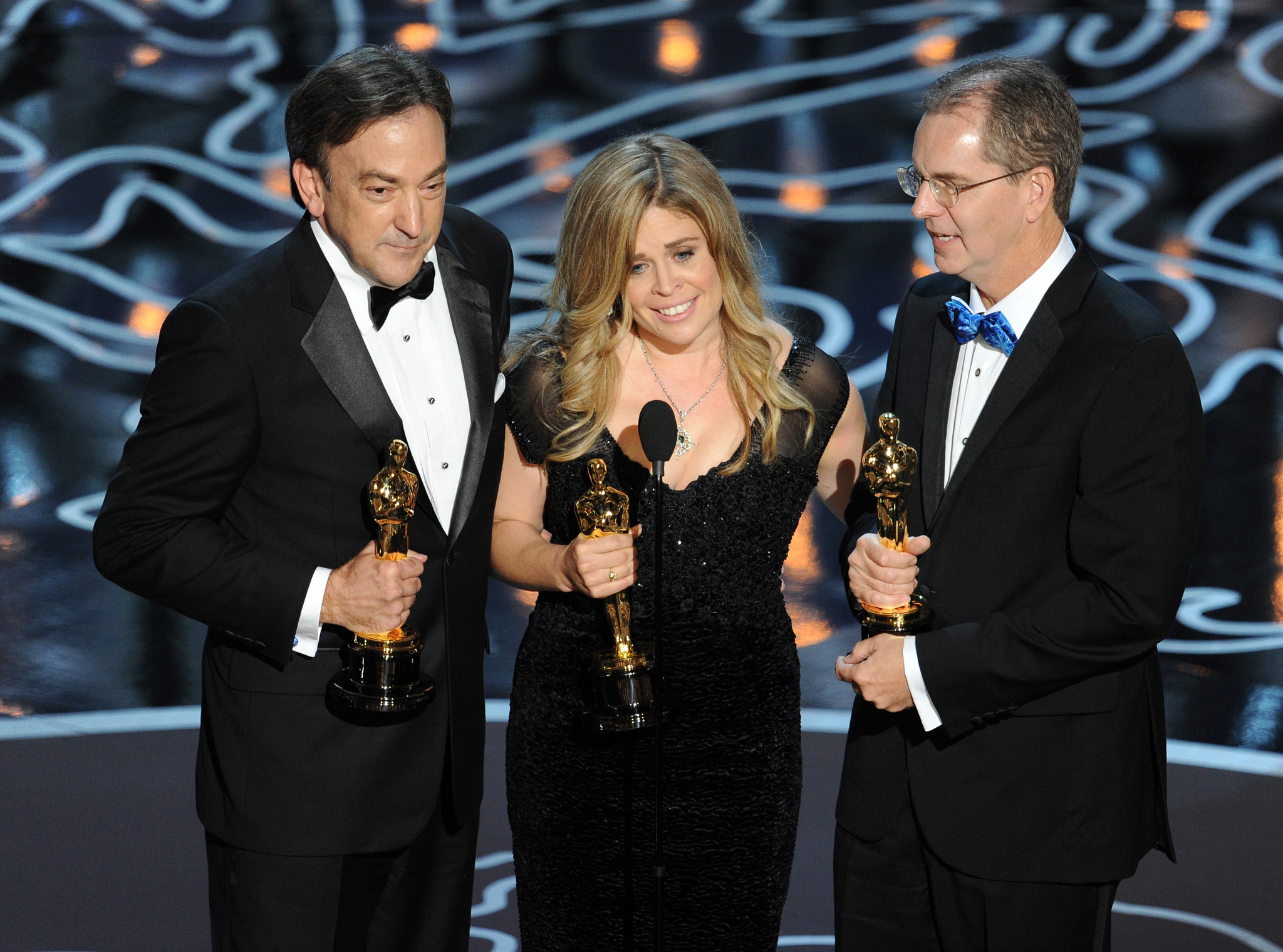 Chris Buck, Peter Del Vecho and Jennifer Lee at event of The Oscars (2014)