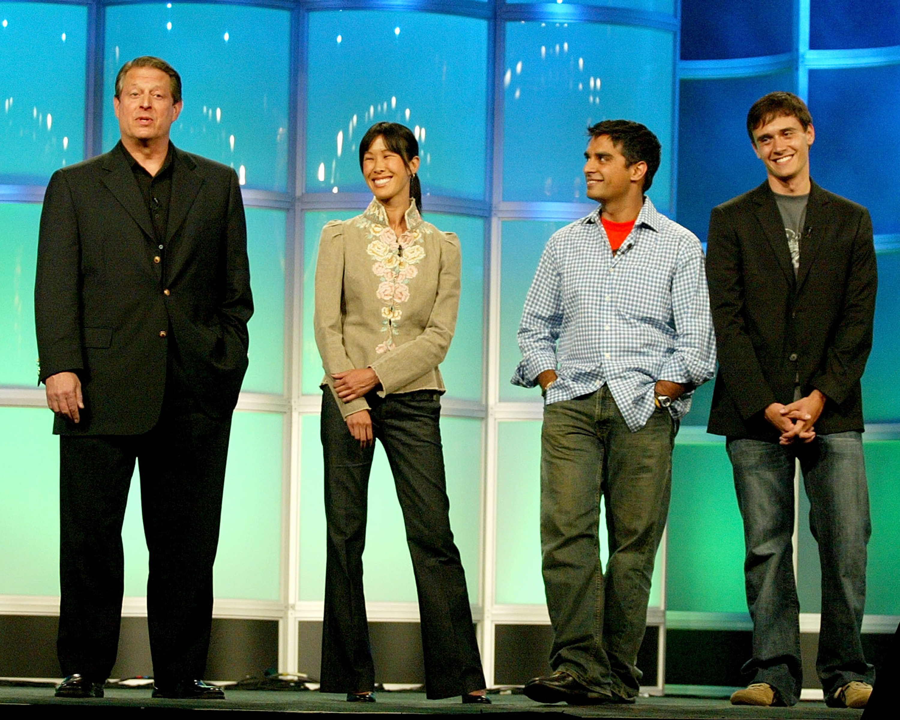 Al Gore, Laura Ling, Gotham Chopra, and Conor Knighton. Current TV Panel, TCA 2005.