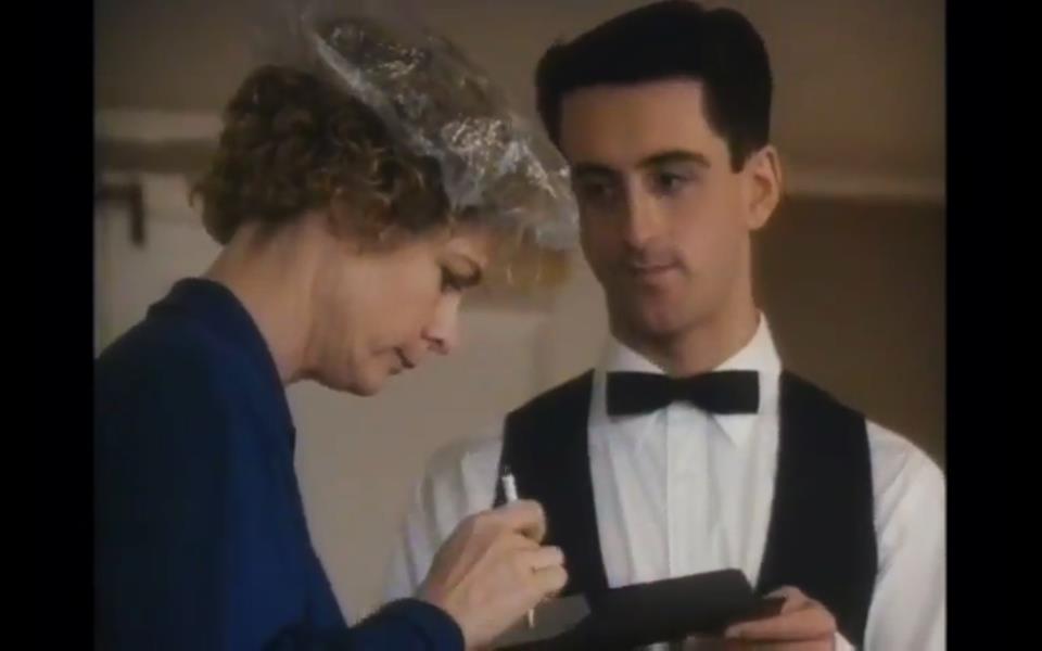 With Meredith Baxter Birney in FOR THE LOVE OF AARON (MOW/1994)