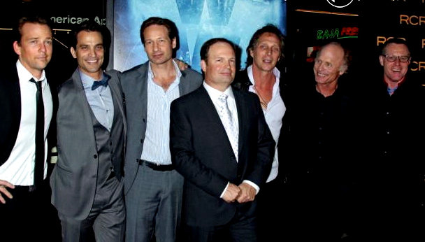 Sean Patrick Flanery Johnathon Schaech, David Duchovny, Todd Robinson, William Fichtner, Ed Harris and Jason Beghe at the premiere of Phantom.