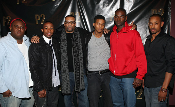 The main cast actors (L-R) Lorenzo Eduardo, Cory Hardrict, Arlen Esperlata and Mo McRae attend the Los Angeles Screening of 