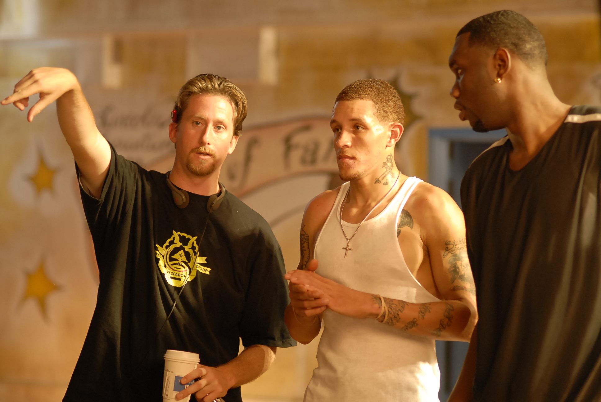 Director Brin Hill on set of BALL DON'T LIE