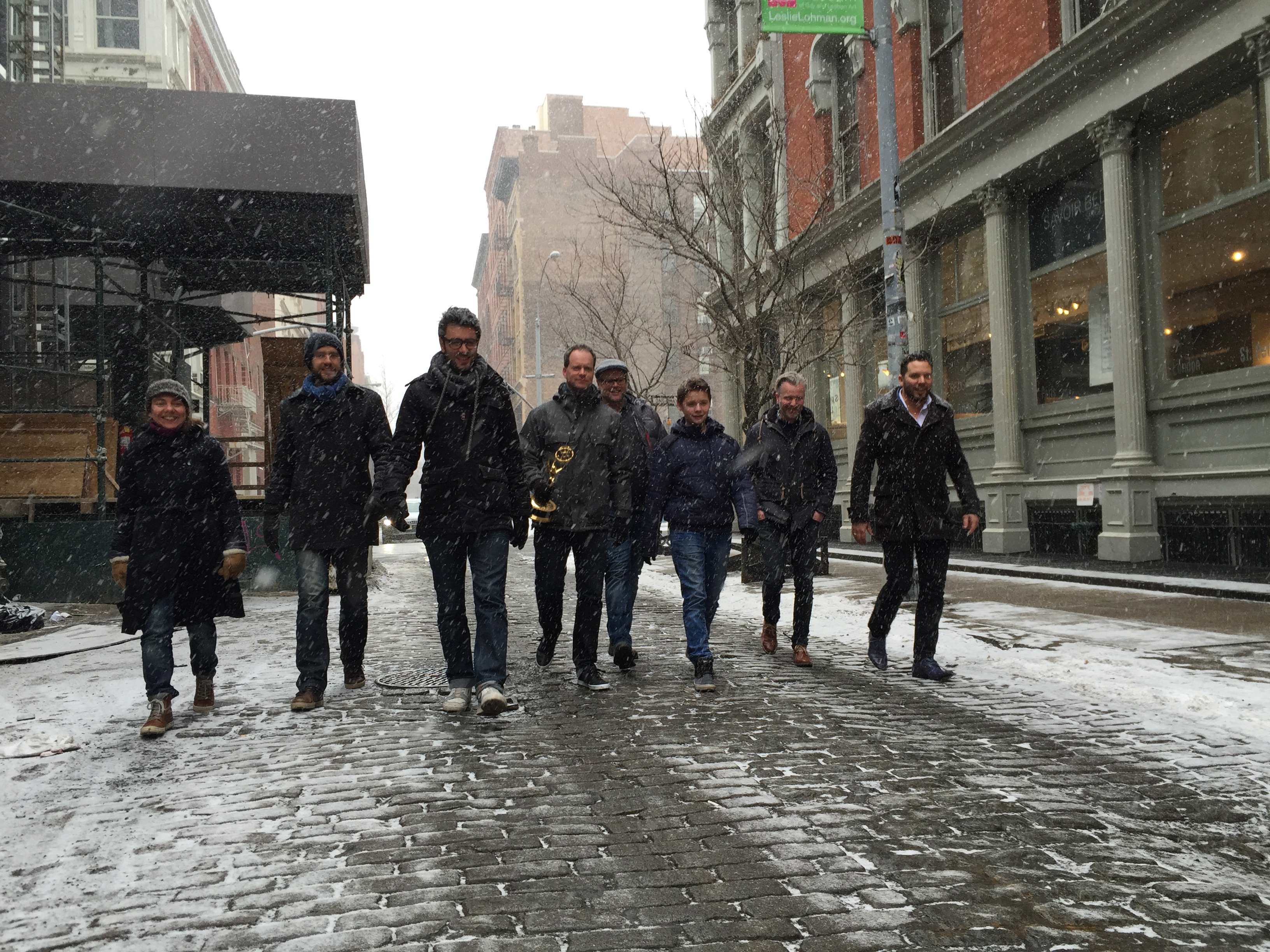 team Anything Goes the day after winning the EMMY in New York February 2015