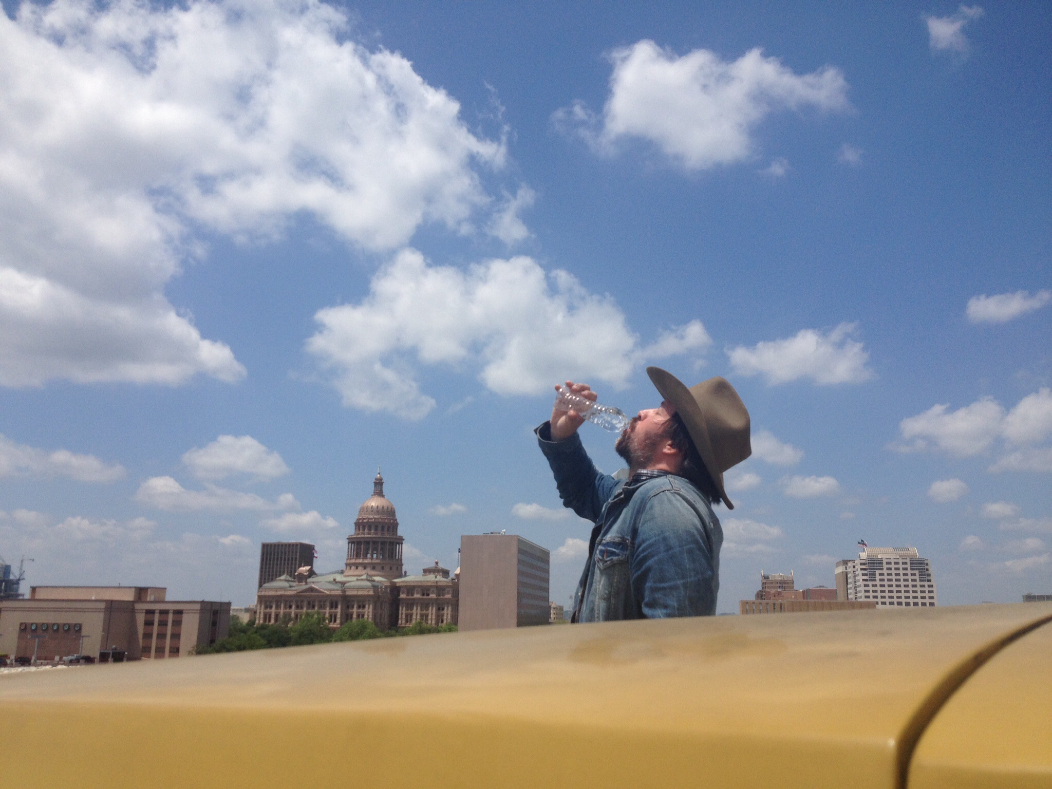 Ford Austin on location in Austin, Texas as Sergio the set of SIX PACK SAM.