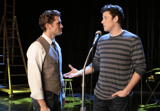 Still of Matthew Morrison and Cory Monteith in Glee (2009)