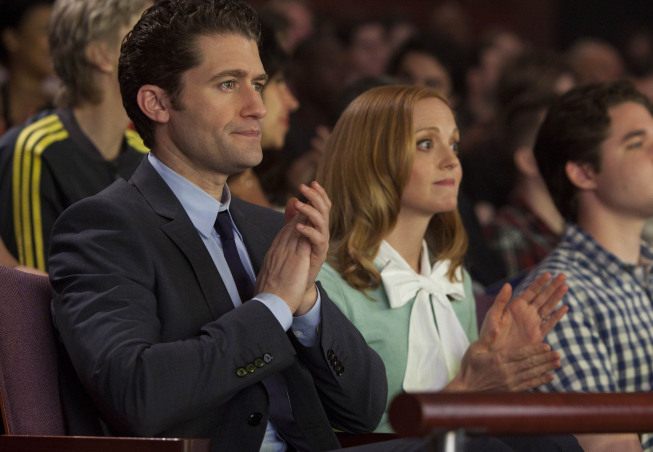 Still of Matthew Morrison and Jayma Mays in Glee (2009)