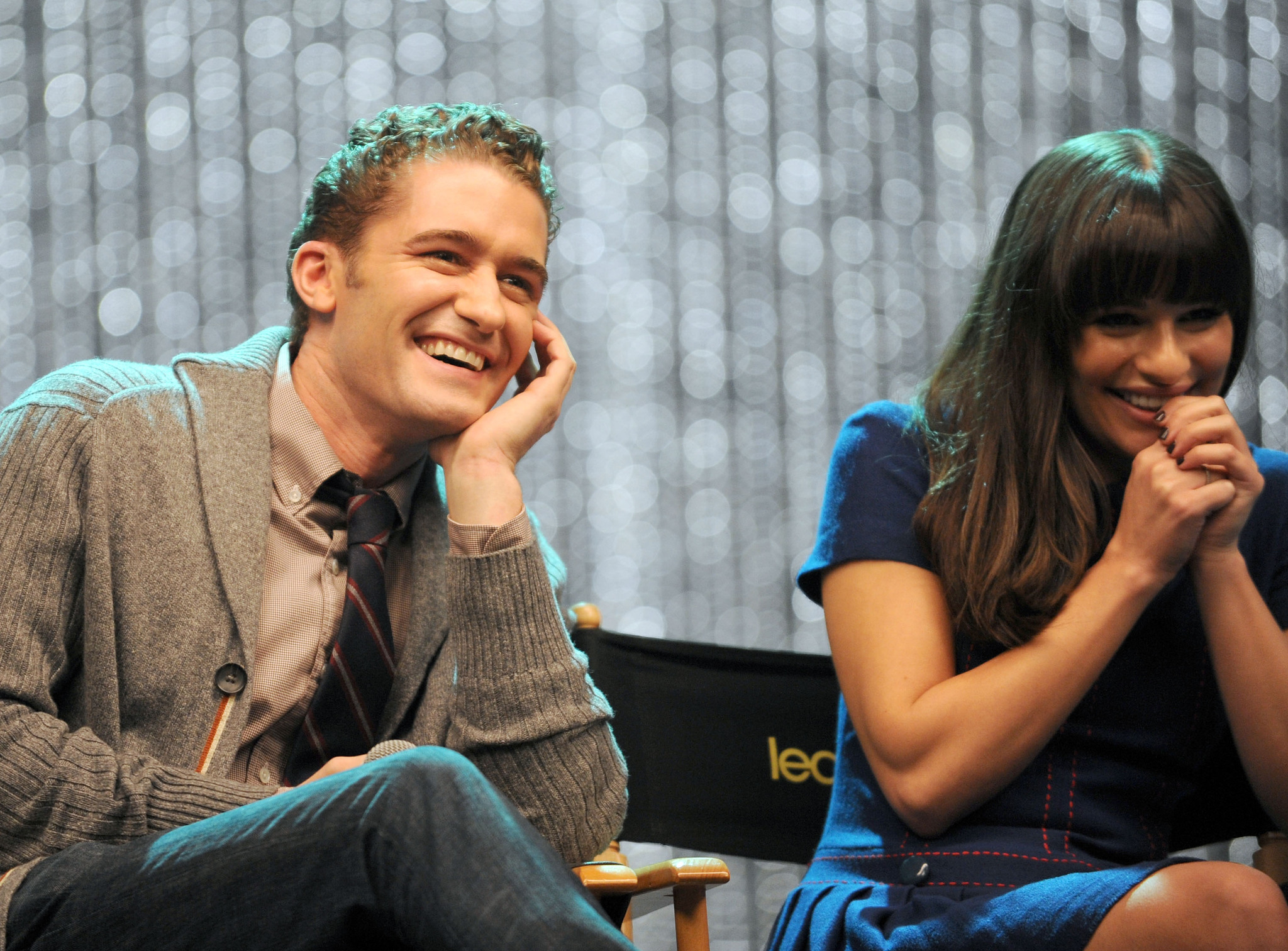 Lea Michele and Matthew Morrison at event of Glee (2009)