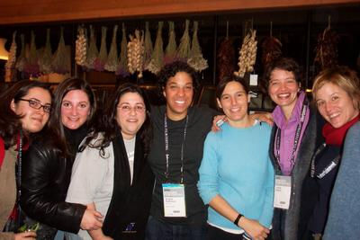 POWER UP co-hosts the Gay brunch at Sundance for DEBS: Alexis Fish, Lisa Thrasher, Stacy Codikow. Angela Robinson, Andrea Sperling, Jamie Babbit and friend