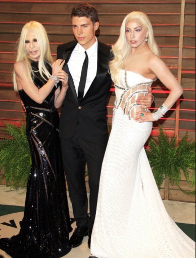 Donatella Versace, Nolan Funk and Lady Gaga attend event 