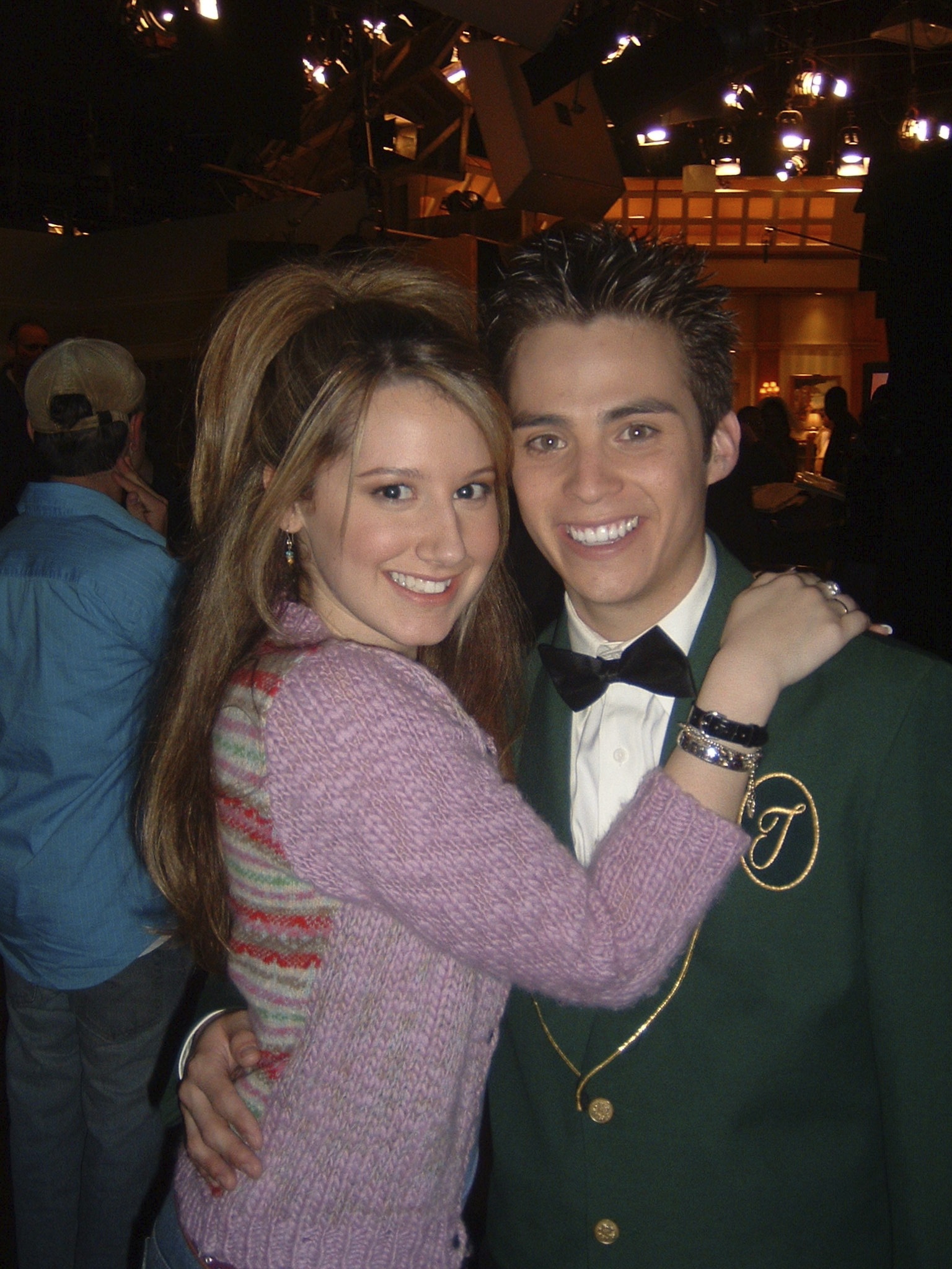Ashley Tisdale & Vince Rimoldi on the set of The Suite Life of Zack and Cody