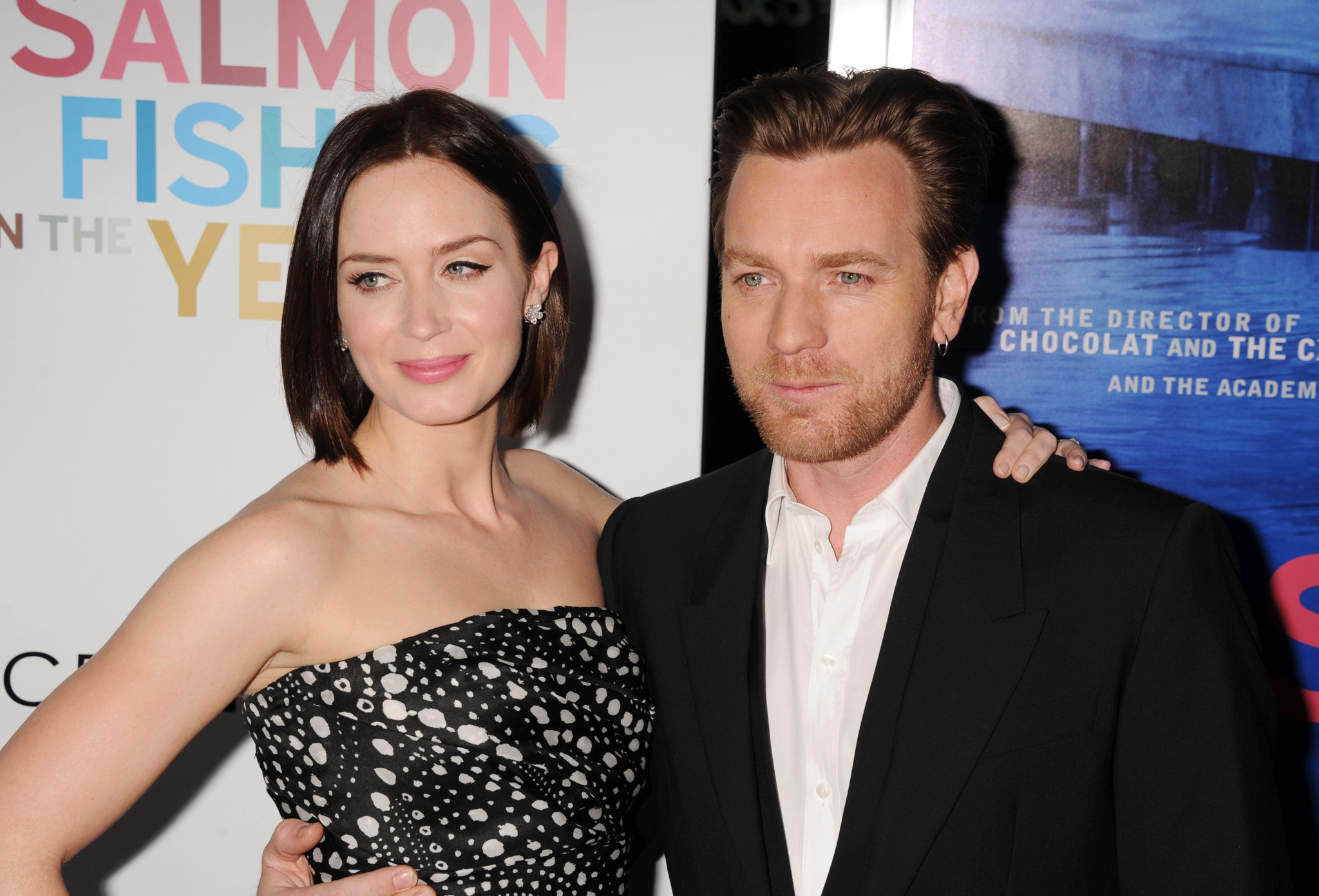 Ewan McGregor and Emily Blunt at event of Tai nutiko Jemene (2011)