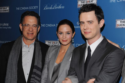 Tom Hanks, Colin Hanks and Emily Blunt at event of The Great Buck Howard (2008)